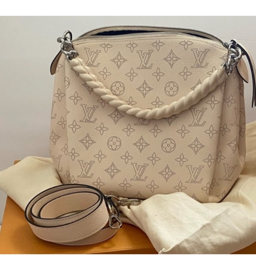 Authentic Louis Vuitton Beige Monogram Shoulder Bag